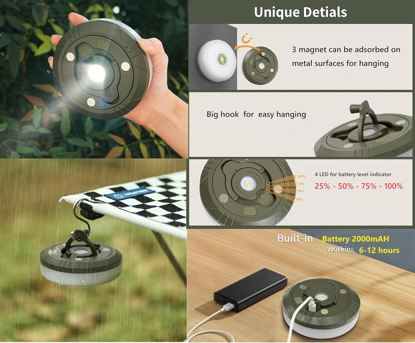 Camping Lights Multifunctional String Lantern with String Light